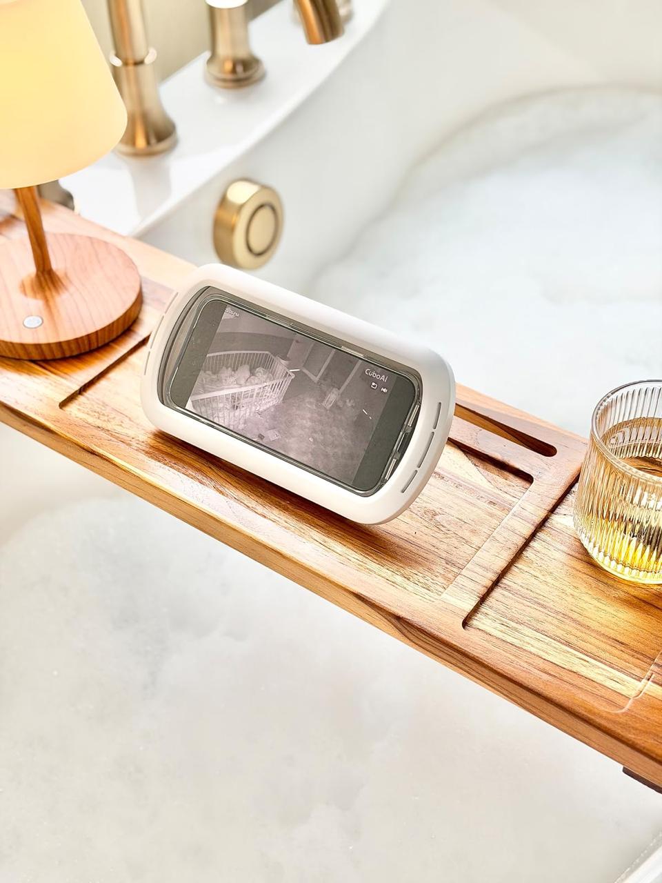 Waterproof Shower Phone Holder with Bluetooth Speaker